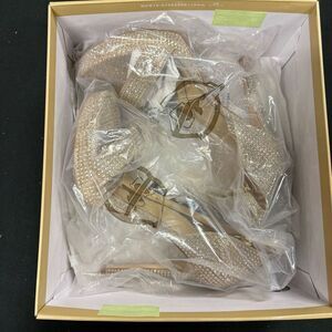 New Michael Kors Pale Gold Jordyn Platform Sandals 8